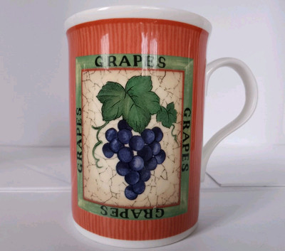 Crown Trent Fine Bone China Collection Trauben Weinblätter 4 Zoll Becher Tasse