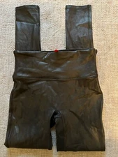 Spanx  Shimmer Metallic Black Skinny Leggings  Size Small