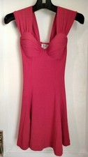 Red Mini Dress Sweetheart Neckline with Molded Bra XS