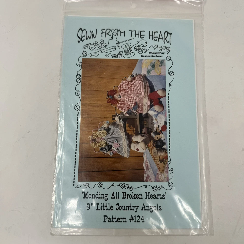 Lot of 5: Doll Patterns by Sewn From The Heart, Angel Teacher Hair Sonny Hearts - Image 2 of 4