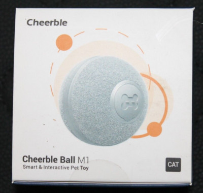 Cheerble Ball M1 Smart & Interactive Cat Pet Toy Ball - Grey - Rechargeable New