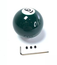 Pool Ball Gear Shift Knob Solid Green Number 6