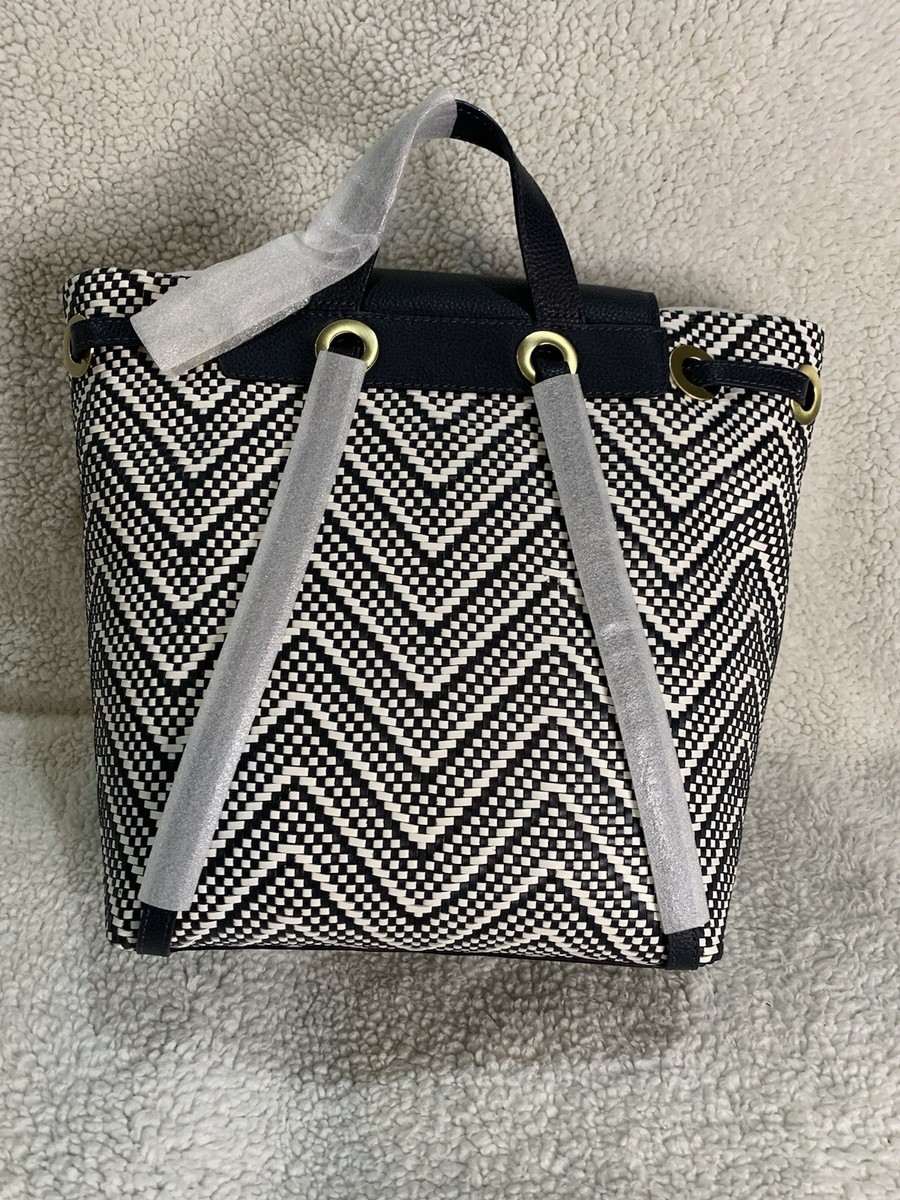 NWT Michael Kors Junie Chevron Leather Flap Backpack Bag  display picture 1
