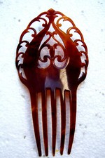 Large Victorian faux tortoiseshell hair comb - NO US IMPORT FEES