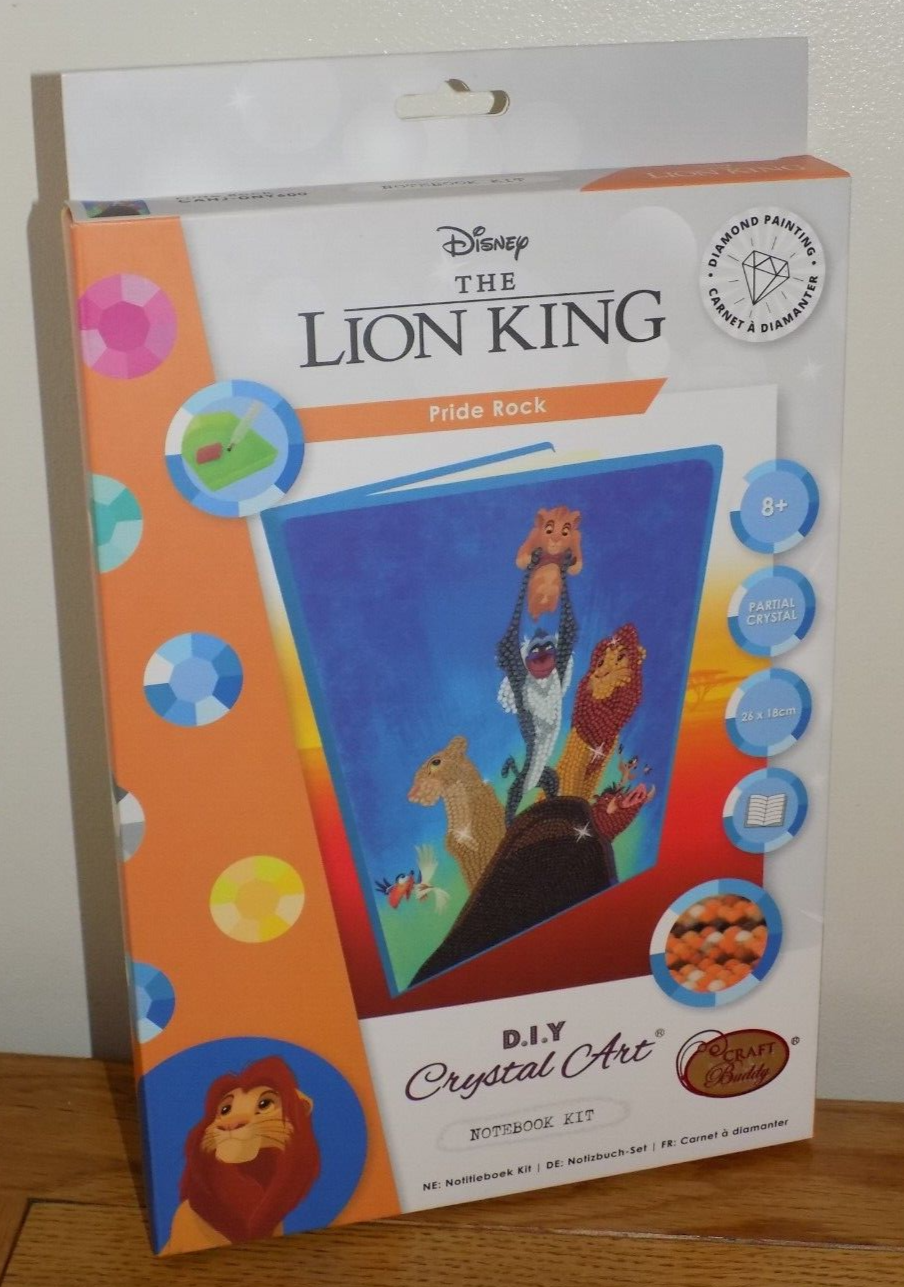 Disney The Lion King Pride Rock Notebook Kit Crystal Art / Diamond Painting NEW