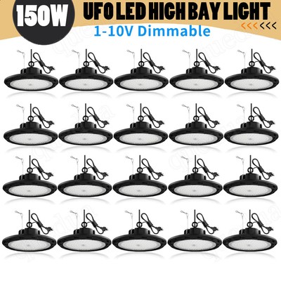 20 Pack 150W UFO Led High Bay Light Industrial Commercial Garage Shop Gym Light