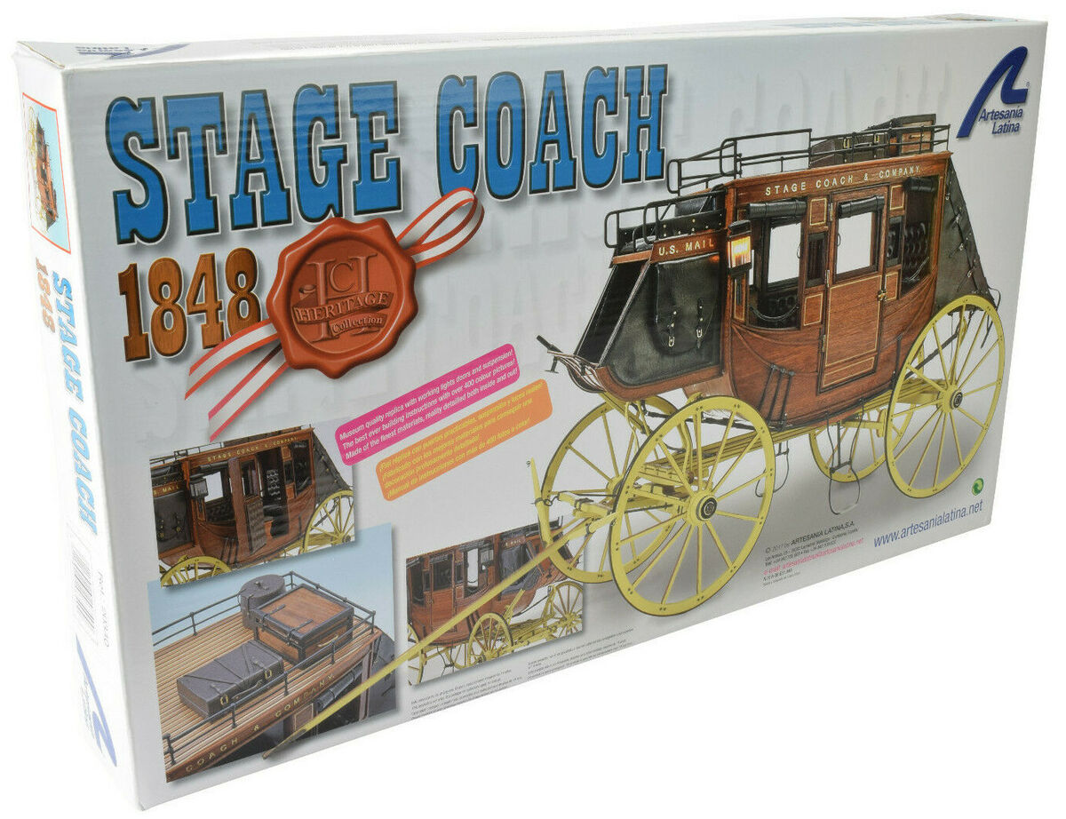 Artesania Latina 1848 Wood Stage Coach 1:10 Wooden Model Kit Artesania Latina 1848 Wood Stage Coach 1:10 Wooden Model Kit