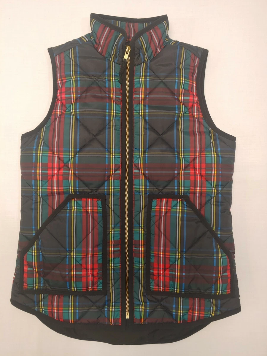 Womens plaid cheap puffer vest