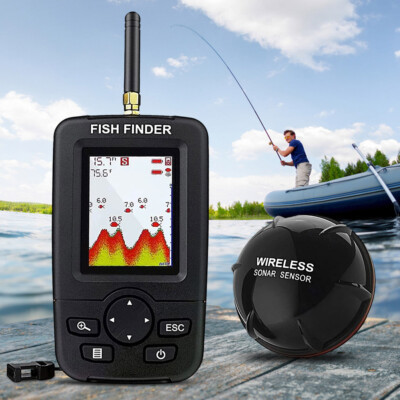 100M Pro Funk Fischfinder Sonar Detektor Dot Matrix Echolot Fischfinder Angeln