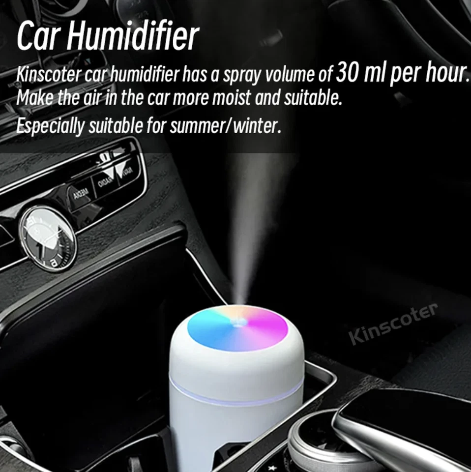 Portable Mini USB Air Humidifier Cool Mist Aroma Diffuser LED Lights - Image 3 of 4