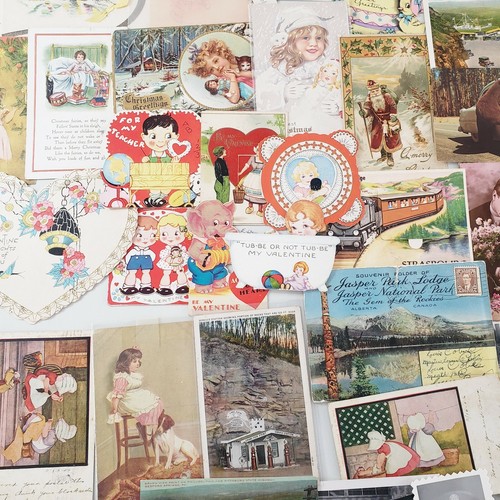 Vtg Antique 64 Pcs Postcards Army Service Men Photos Holliday Cards Ephemera - Picture 8 of 11
