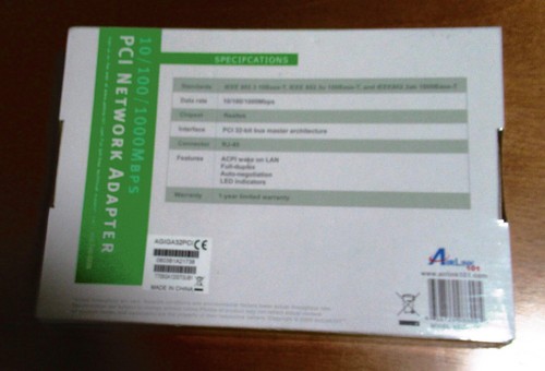 AirLink 101 AGIGA32PCI GIGABIT 10/100/1000 MBPS PCI Network Adapter - NEW IN BOX - Picture 2 of 6