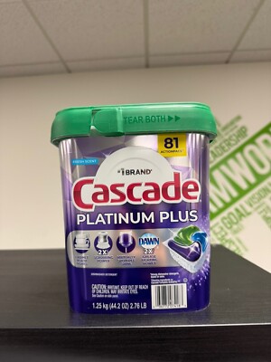 Cascade Platinum Plus ActionPacs Dishwasher Detergent Pacs Fresh Scent (81 ct.)