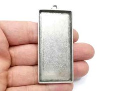 Rectangle Pendant Blanks, Resin Bezel Bases, Mosaic Mountings, Dry flower Frame