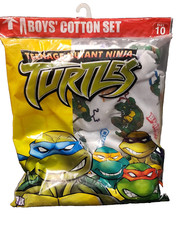 CLASSIC 2004 TEENAGE MUTANT TURTLES TMNT LONG JOHNS SLEEPWEAR PJS SET NW BOYS 10