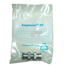 Amphenol 112448 20 38 BNC Plug to BNC Plug Adapter 75 Ohm Straight Male To Male