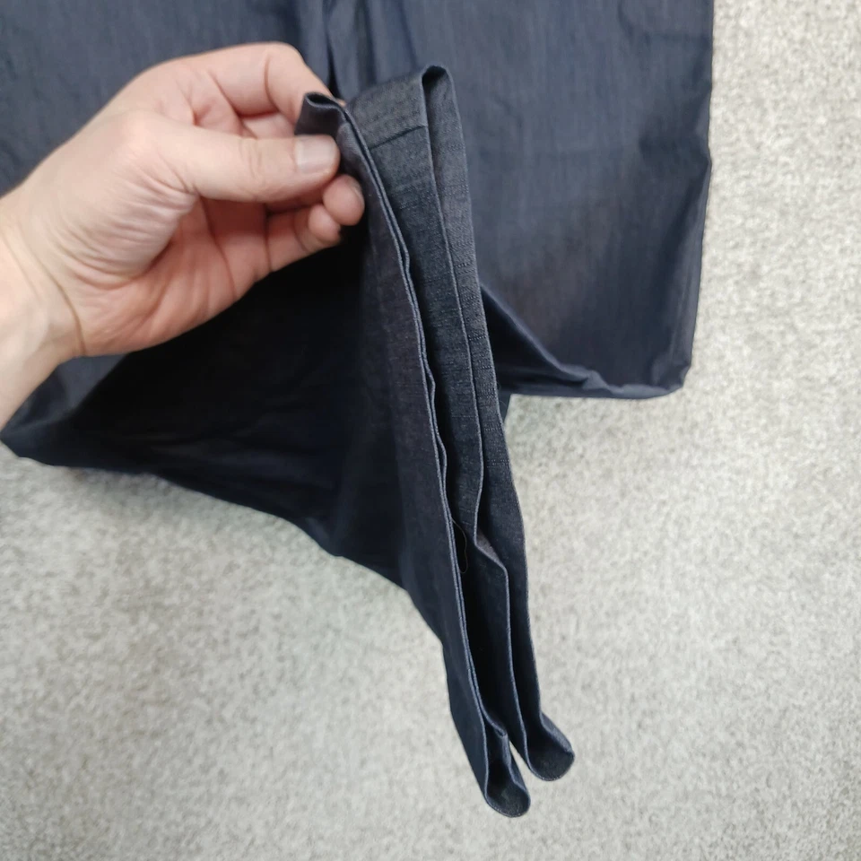 Pantalón Apt 9 para mujer talla 10 azul marino cambray pierna recta tiro alto Foto 4 de 4