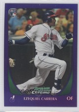 2011 Bowman Draft Chrome Retail Purple Refractor Ezequiel Carrera #15 0c2