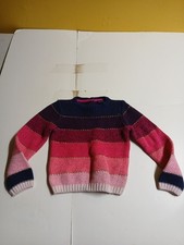 Tommy Hilfiger pink multi color striped pullover sweater girls 4T