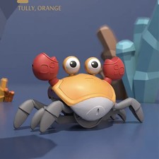 Crawling Crab Baby Toy; Electronic Music Light Toy For Kids With Automatic Obsta