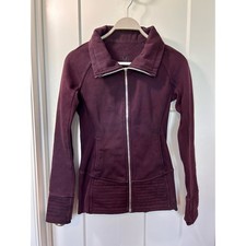 Lululemon Athletica Women's Fitted Full Zip Jacket Pockets Eggplant Color Size 4