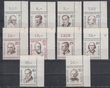 1957 M&auml;nner II Mi 163-72 ** Ecke 2 Z&auml;hnung B Luxus!