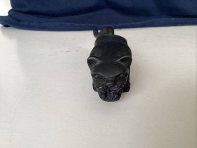 Peruvian Andean Puma/Jaguar Hand Carved From Onyx Mid Century 6  L