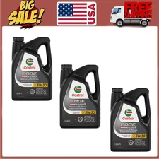3Pack Castrol EDGE High Mileage 5W-30 Advanced Full Synthetic Motor Oil, 5 Quart
