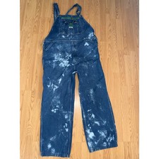 Vintage Liberty Denim Overalls 44x32 Bleach Splatter Workwear Carpenter