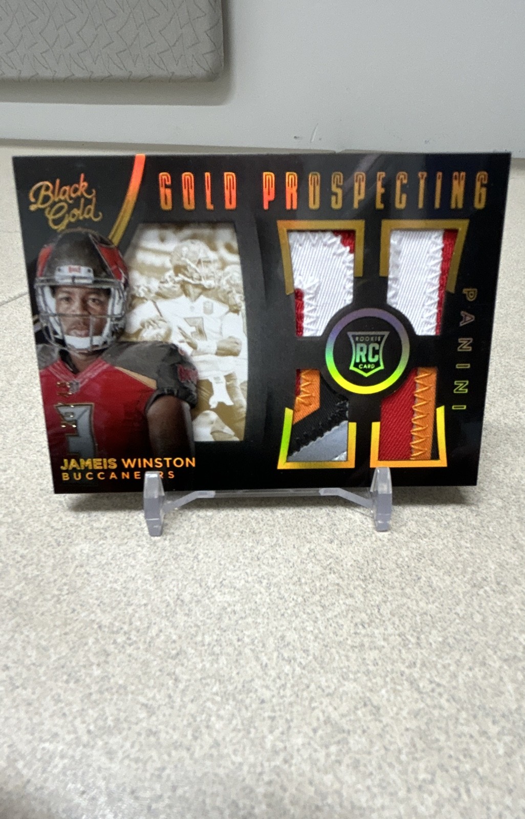 Jameis Winston Panini Black Gold Prospecting Quad Materials #GP4JW Base