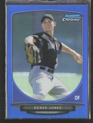 2013 Bowman Chrome #BCP169 Derek Jones Blue Refractors #/250