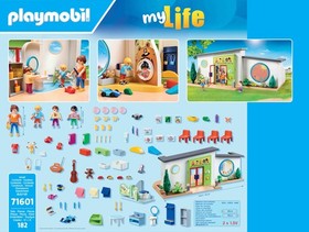 PLAYMOBIL MyLife 71601 The Rainbow Day Center, Large Nursery Set with Numerous