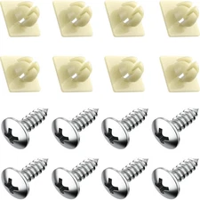 Stainless Steel License Plate Screws – Rustproof with Nylon Inserts for Front &