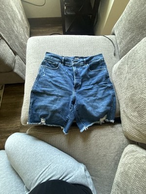 Express High Rise Bermuda Denim Shorts Size 10
