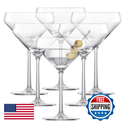 Zwiesel Glas Pure Martini Glass Set Of 6 Cocktail Glasses For Martini