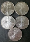 1989, 1994, 1998, 2011, and 2013 $1 American Silver Eagle Dollars