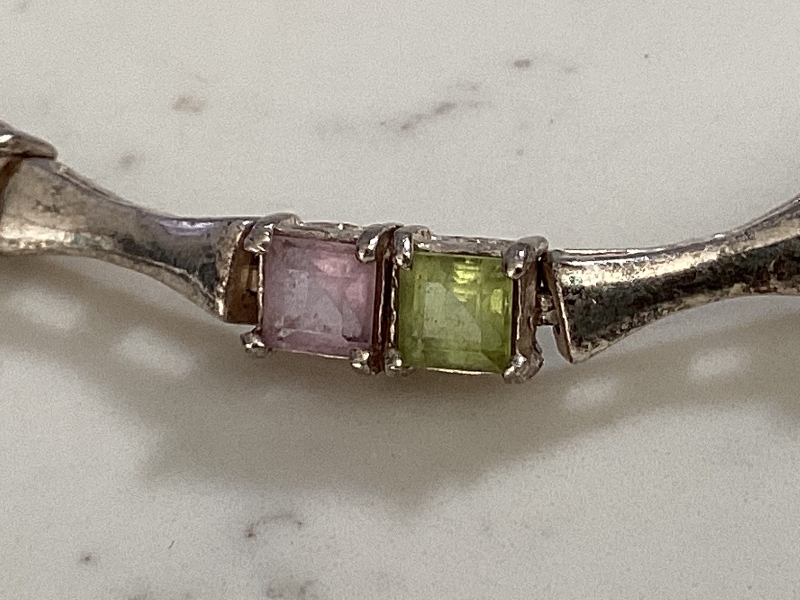 AUTHENTIC SIGNED STERLING SILVER AMETHYST & PERID… - image 8