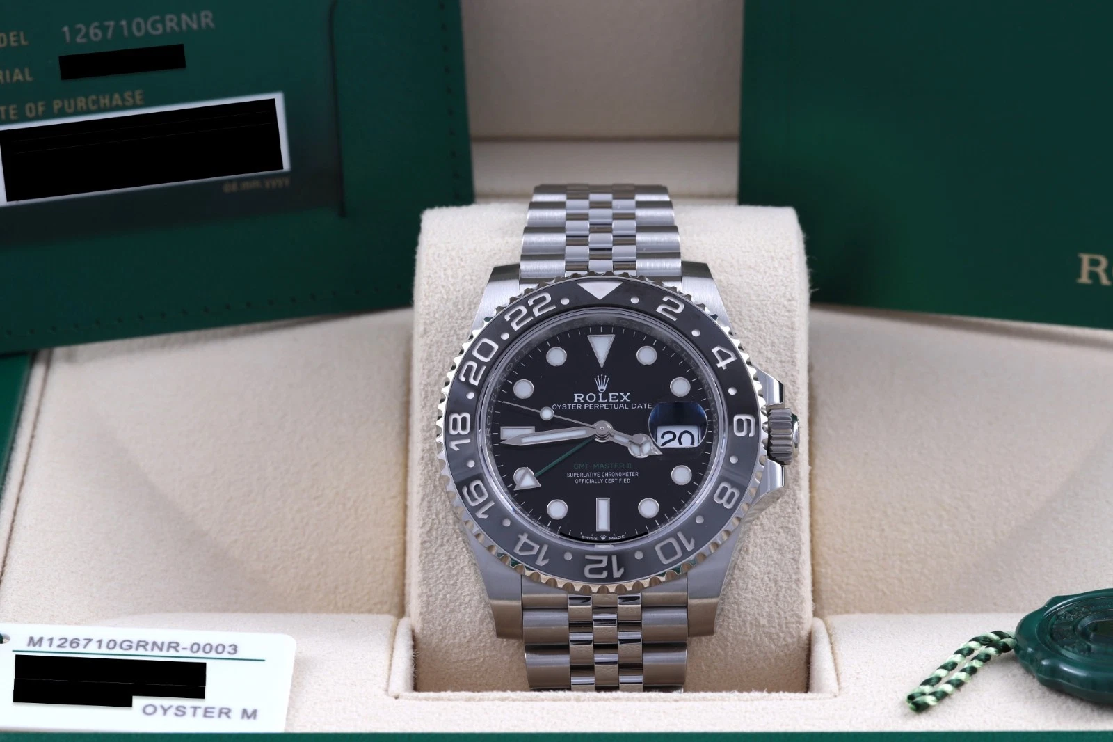 Rolex 2025 GMT-Master II Bruce Wayne Jubilee Box/Papers/Card 126710GRNR