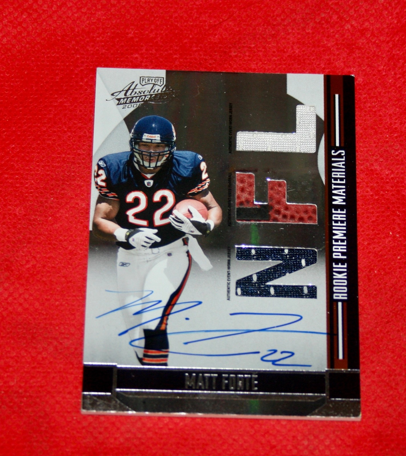 Matt Forte Playoff Absolute Memorabilia Rookie Premiere Materials #278 Jumbo Jersey #-Football