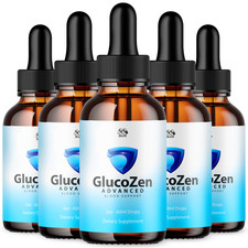  5 Pack Glucozen Drops Blood Support Vitamin Formula Gluco Zen 150 Servings