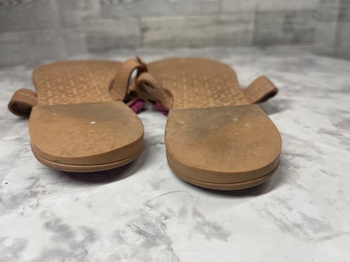 Sandalias Chanclas Tory Burch Mujer 5M Miller Zapatos Rosa Rojo Cuero Tanga Planas - Imagen 17 de 22