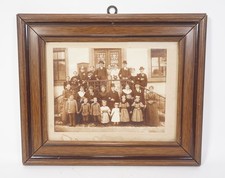 Antique Hochzeitsfoto À 1900-1918 1. Wk Soldat Avec Casque à Pointe Famille