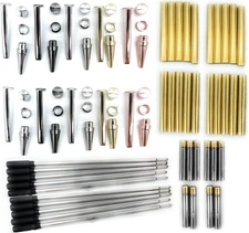 Slimline Pen Kit for Wood Turning || 10 Pack with Multiple Finishes || 7Mm Tw...