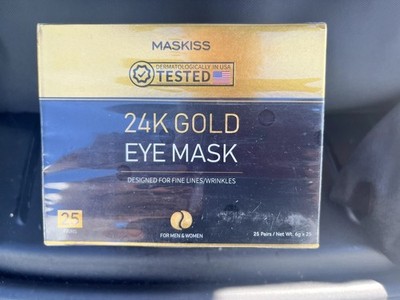 Maskiss 24K Gold Eye Mask 25 Pairs NEW SEALED For Fine Lines & Wrinkles EXP 2028