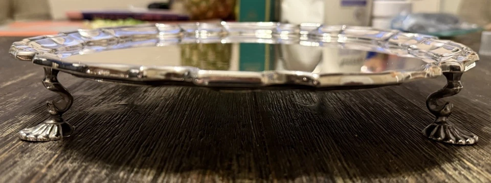 Repro Simeon Somain para bandeja salvadora plateada MET de Gorham grabada Foto 2 de 4