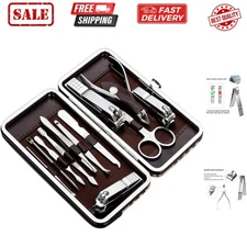 Manicure, Pedicure Kit, Nail Clippers, Professional Grooming Kit, Nail Tools ...