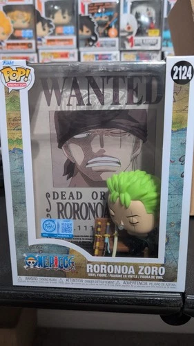 Funko Pop! Roronoa Zoro Wanted Poster #2124 One Piece Exclusive Vinyl
