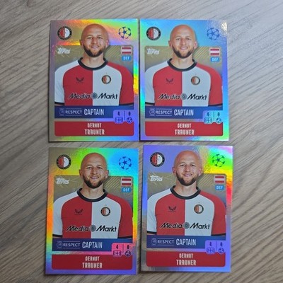 4x 2024-25 Topps UCL Captain Gernot Trauner Feyenoord Rotterdam #209 Austria