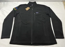 NWT Patagonia Men's - Micro D Fleece Jacket - Black XL - Embroidered Corp. Logo