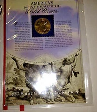 America’s Most Beautiful Gold Coins - Am Historic Society $20 St Gaudens REPLICA